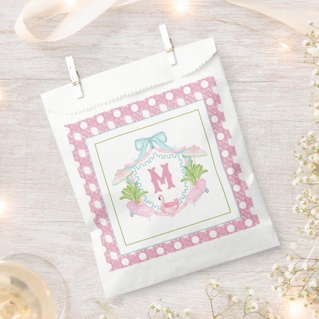 Vornehme Palm Beach-Monogramm-Krone Geschenktütchen (Ausgeschnitten)
