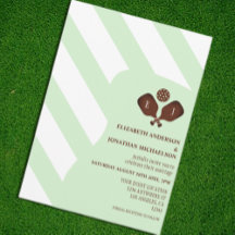 Vornehme Pickleball-Streifen-Hochzeit