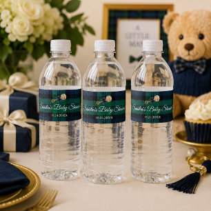 Vornehme Polo-Teddybär-Baby-Party Wasserflaschenetikett