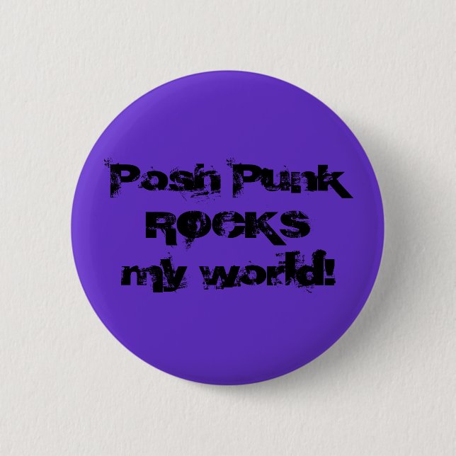 Vornehme PunkROCKSmy Welt! Button (Vorderseite)