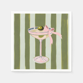 Vornehme rosa Martini-Cocktailservietten Serviette