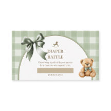 Vornehme Teddybär-Sage-Grün-Karode-Windel-Raffel