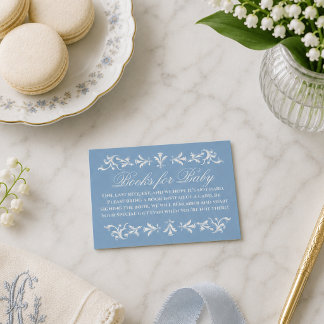 Vornehme Wedgewood Blaue Babyparty Bücher für Baby Begleitkarte