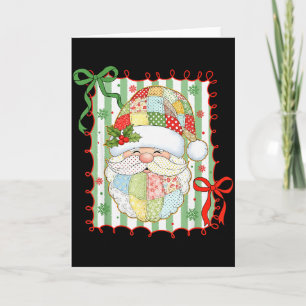 Vornehme Weihnachts-Santa-Claus-Patchwork-Weihnach Karte