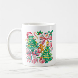 Vornehme Weihnachtsbaum-Schleife Rosa Blau Coquett Kaffeetasse
