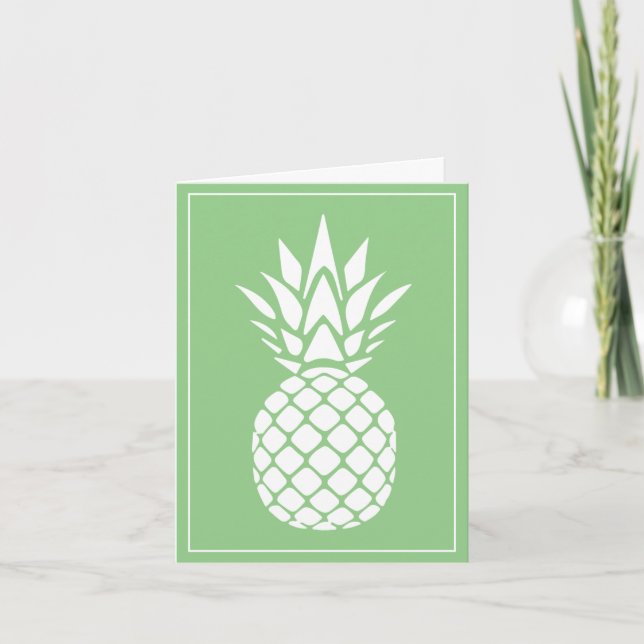 Vornehme weiße Ananas auf Salbeigrün (Vorderseite)