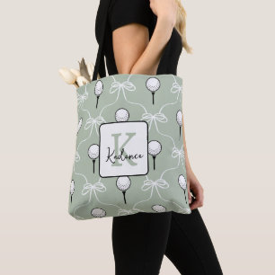 Vornehme Weiße Schleifen-Golf-Muster-Monogramm