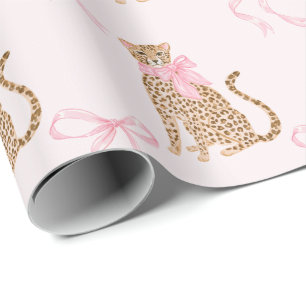 Vornehme Whimsical-Rosa-Chinoiserie-Schleifen-Gepa Geschenkpapier