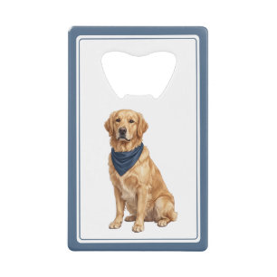 Vornehmer Golden Retriever Geldbeutel Flaschenöffner
