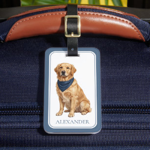 Vornehmer Golden Retriever Gepäckanhänger