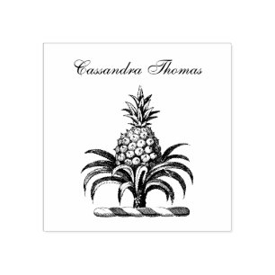 Vornehmer heraldischer Ananas-Wappen-Wappenschild  Gummistempel