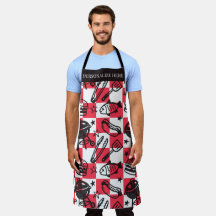 Vornehmer Papa-Grillmuster – BBQ-Doodle (Kariert)