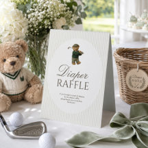 Vornehmer Teddybär Golf Baby Shower Neu im Club