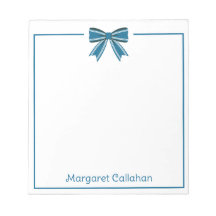 Vornehmes Blau-Weiß-Schleifen-Personalized