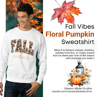 Vornehmes Florales Herbst-Kürbis-Design-Sweatshirt Sweatshirt