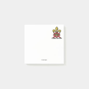 Vornehmes goldrotes heraldisches Wappen Fleur de L Post-it Klebezettel