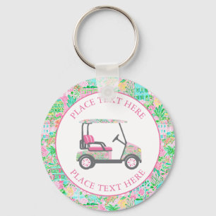 Vornehmes Palm Beach Golf Cart Schlüsselanhänger