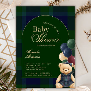 Vornehmes Polo-Teddybär-Luxus-Mädchen-Baby-Party Einladung
