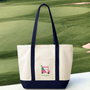 Vornehmes rosa Golfcart personalisiert Tragetasche