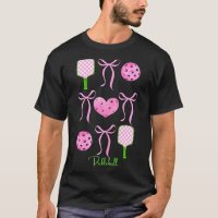 Vornehmes rosa Pickleball-Shirt, das Mädchen gerne