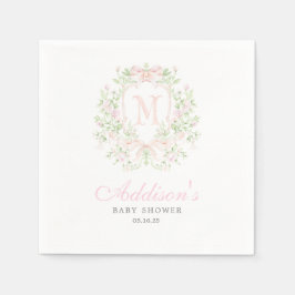 Vornehmes Wappen Baby Shower Einladung Serviette