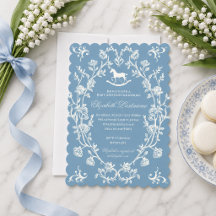 Vornehmes Wedgewood-Blaues Schaukelpferd-Baby-Show