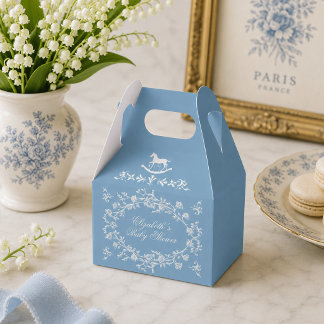 Vornehmes Wedgewood-Blaues Schaukelpferd-Baby-Show Geschenkschachtel