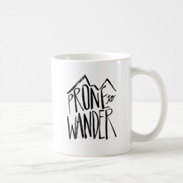 Vornübergeneigt wandern | schwarze tasse
