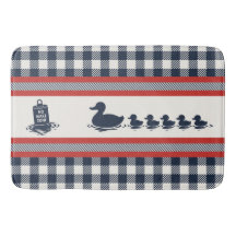 Vorpommersche Jungen Ente & Gingham-  Navy Rot 