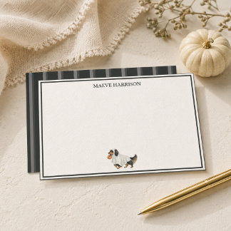 Vorpompersche Kohle-Streifen-Halloween-Dachshund Briefpapier