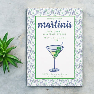 Vorpompersche Zebra-Martini-Cocktailparty Einladung