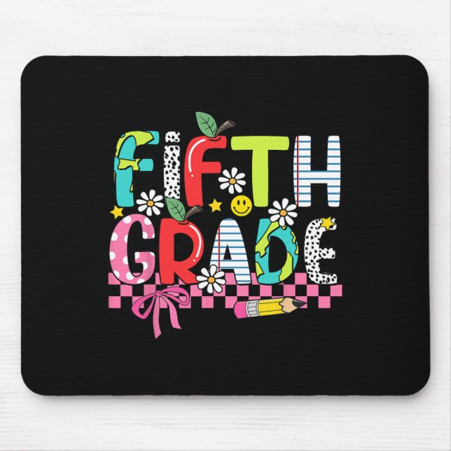 Vorräte für Prep-Schüler Fünfte Klasse Glücklicher Mousepad (Vorne)