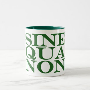 Vorraussetzungs-lateinische Zitat-Tasse Zweifarbige Tasse