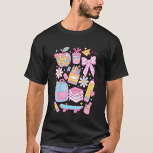 Vorreife Kokette Schleife Lehrer Zurück zur Schule T-Shirt