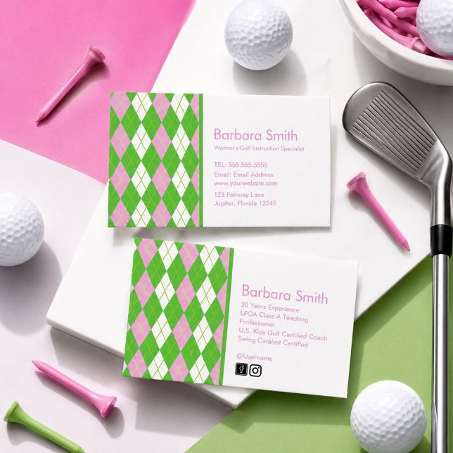 Vorreiter Argyle Golflehrer Professional Visitenkarte (Von Creator hochgeladen)