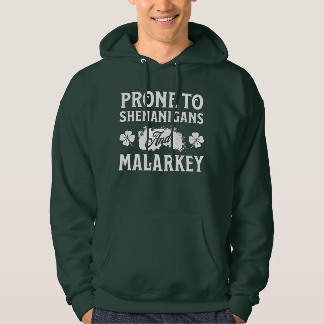 Vorreiter für Shenanigans und Malarkey St Patrick' Hoodie (Vorderseite)