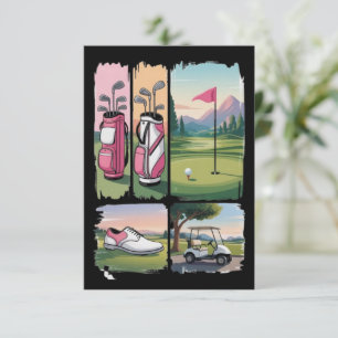 Vorreiter Golf Lustiger Golf Liebhaber Saison Turn Einladung