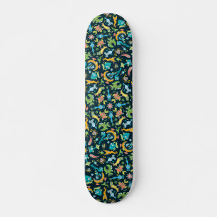 Vorsägliche Meerestiere in einem Mandala-Muster Skateboard