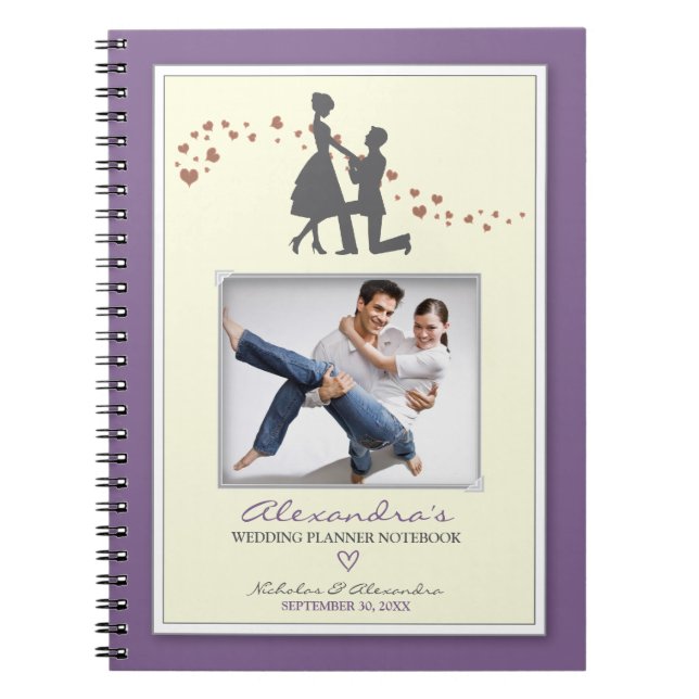 Vorschlag Bride's Wedding Planner Notebook (lila) Notizblock (Vorderseite)