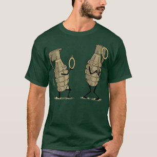 Vorschlag Funny Grenade Gudgeon Groom Bride Sarcas T-Shirt