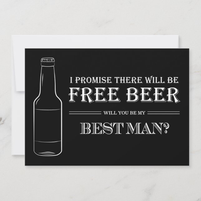 Vorschlag für den Trauzeuge "Free Beer Funny Trauz (Vorderseite)