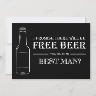 Vorschlag für den Trauzeuge "Free Beer Funny Trauz