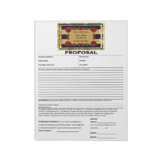 Vorschlag für die Rose von Black Gold Gem Notizblock