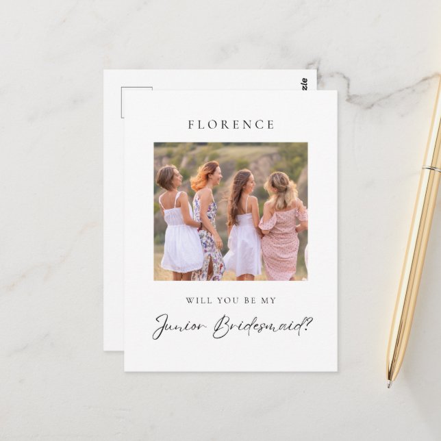 Vorschlag für ein benutzerdefiniertes Foto Junior  Postkarte (Vorderseite/Rückseite Beispiel)