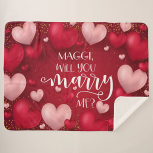 Vorschlag für eine benutzerdefinierte Ehe mit rote Sherpadecke