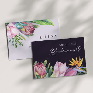 Vorschlag für eine farbenfrohe Lila Bridesmaid Einladung