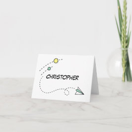 Vorschlag für eine Hochzeit von Papierflugzeugen Karte