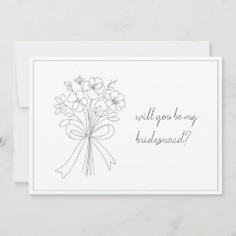 Vorschlag für eine kleine Bugs- und Blume-Brautjac Mitteilungskarte