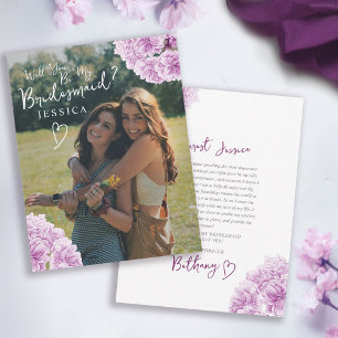 Vorschlag für eine lila Blüte in Aquarellmassen Mitteilungskarte