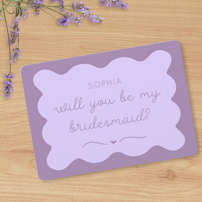 Vorschlag für eine Personalisierte Bridesmaid-Init Mitteilungskarte (Von Creator hochgeladen)